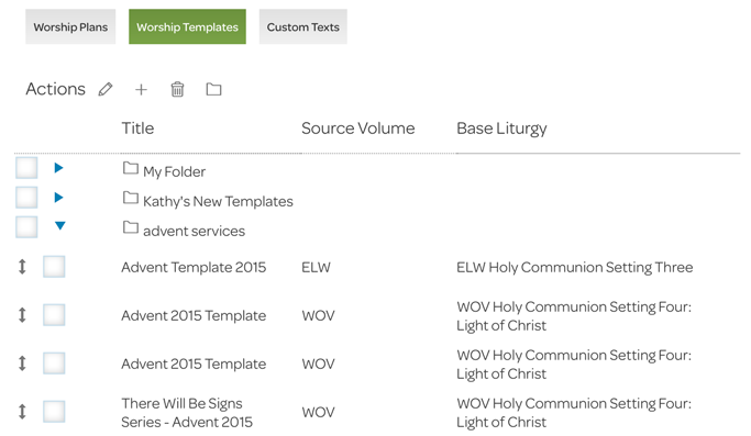 home page, worship templates
